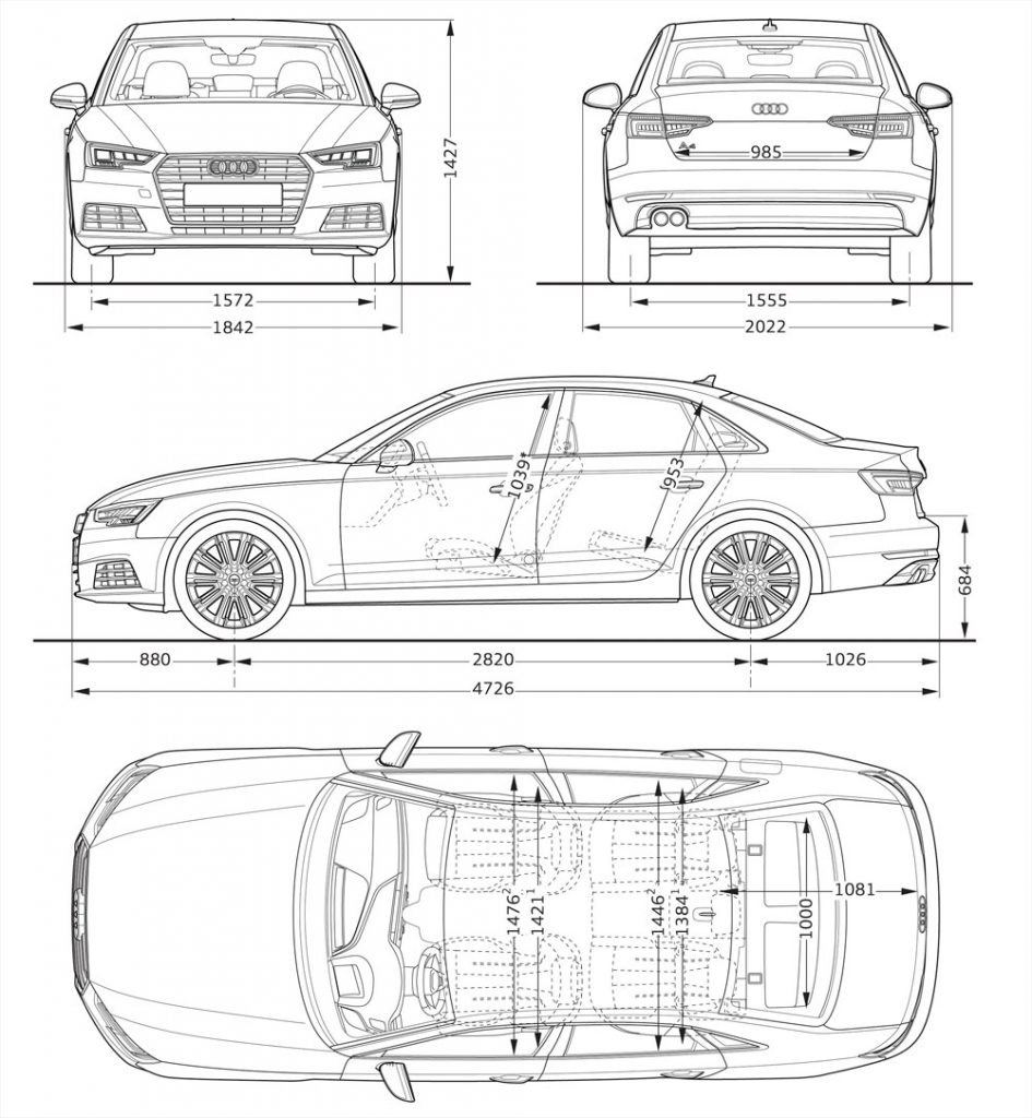 dimesion_berline_audi_A4